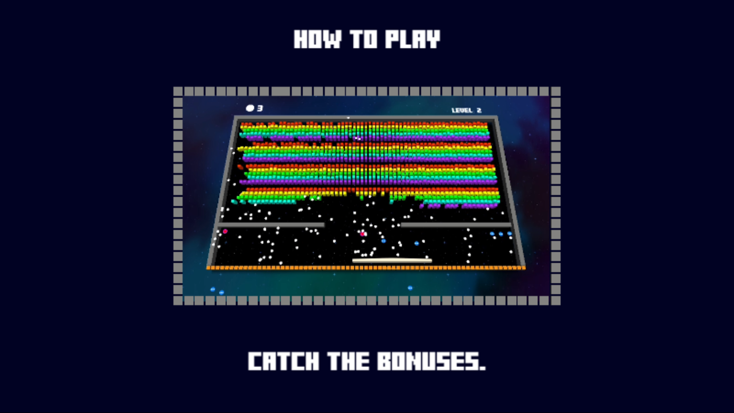 Many Bricks Block 3D Game Instructions Screenshot.