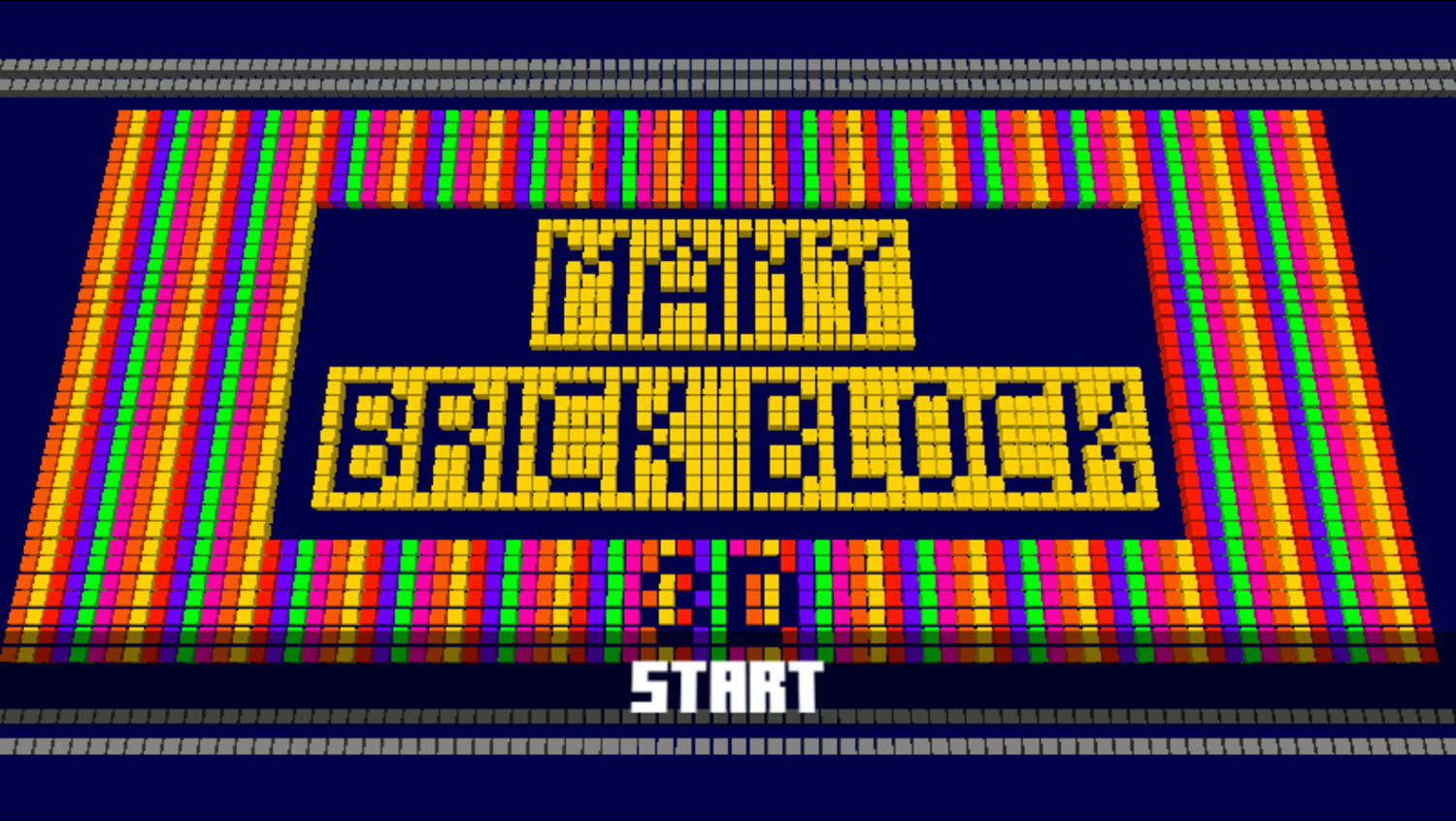Many Bricks Block 3D Game Welcome Screen Screenshot.