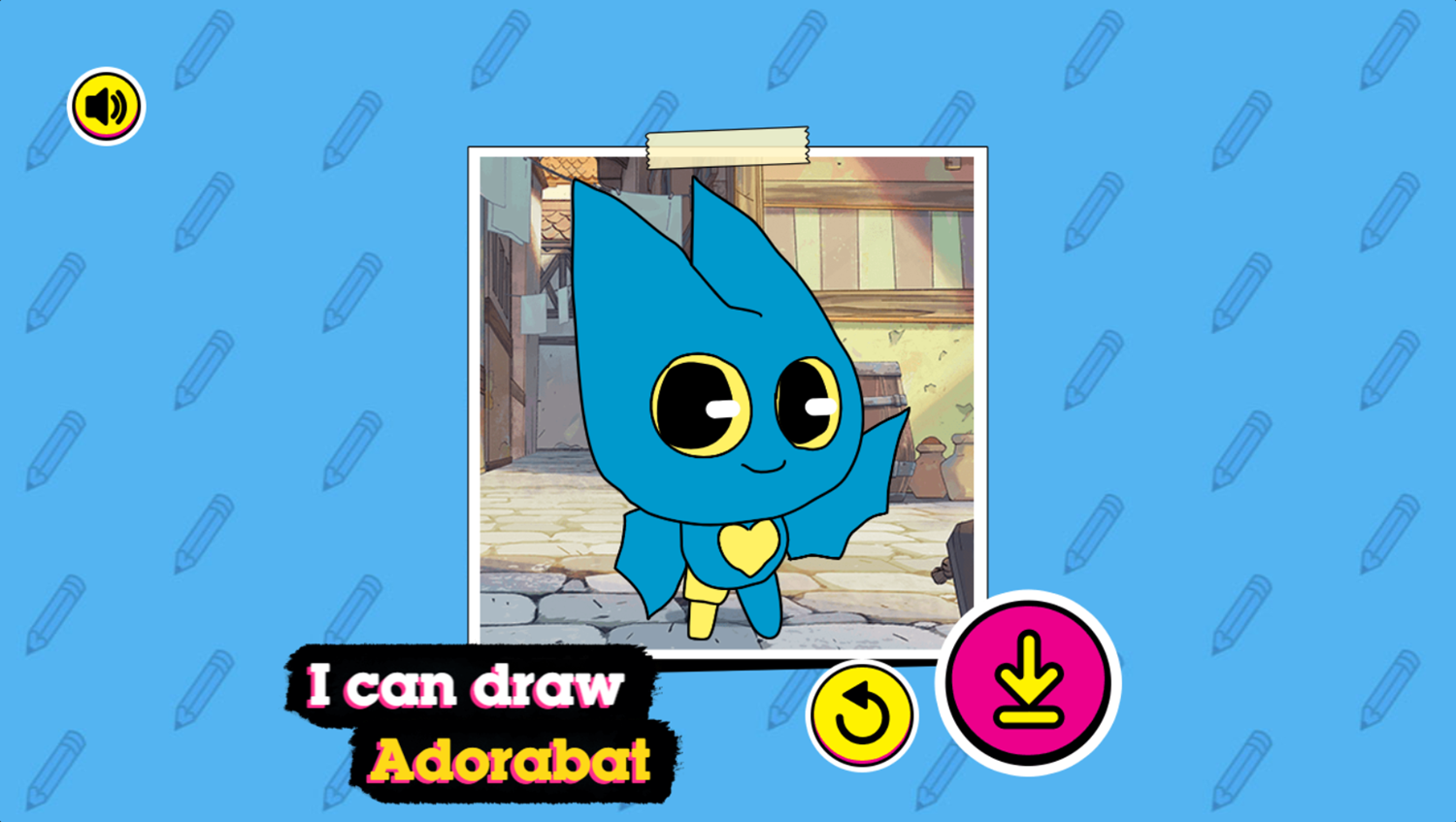 Mao Mao How to Draw Adorabat Game Sketch Complete Screenshot.