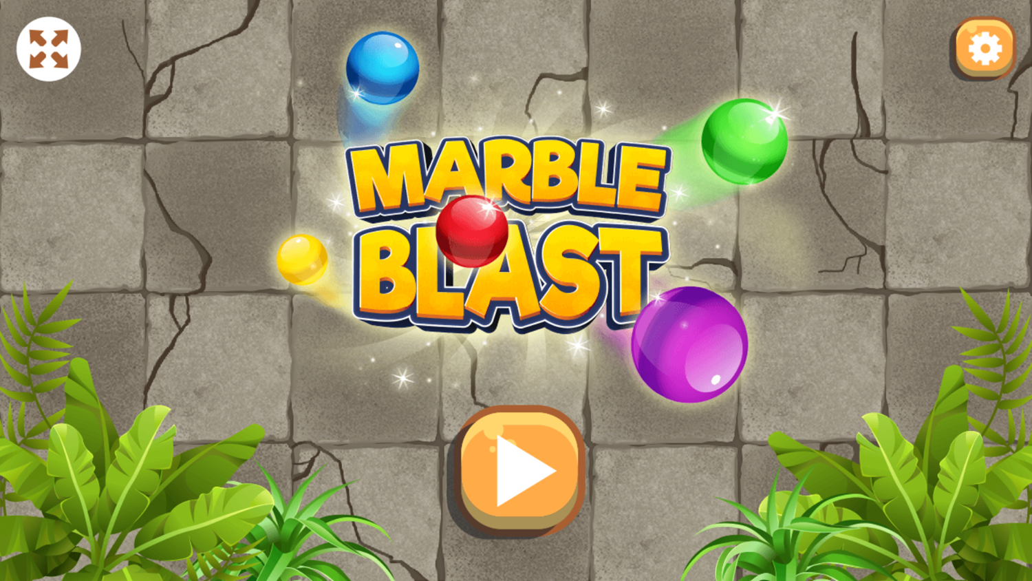 Marble Blast Game Welcome Screen Screenshot.