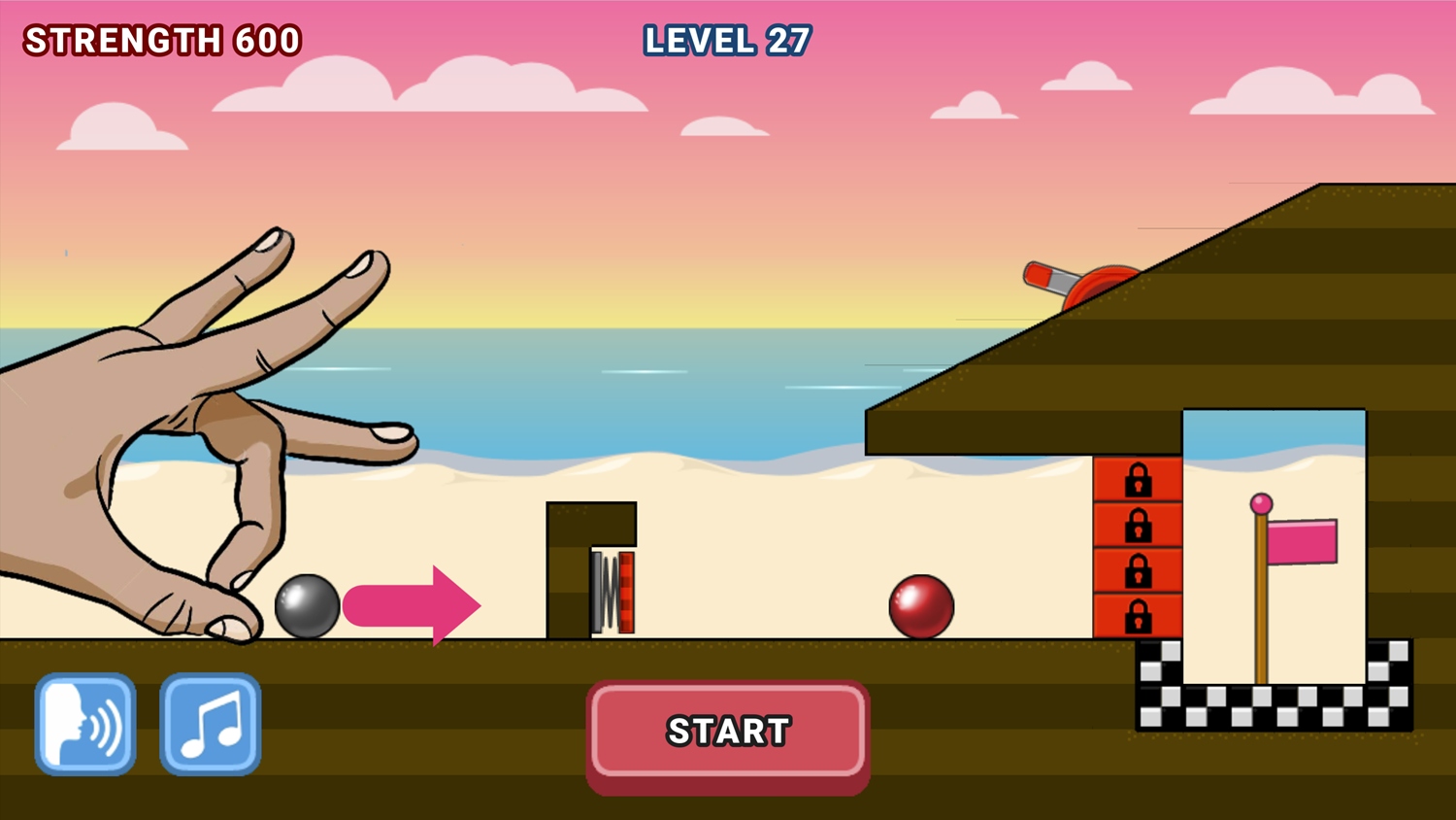 Marbles And Forces Game Final Level Screenshot.