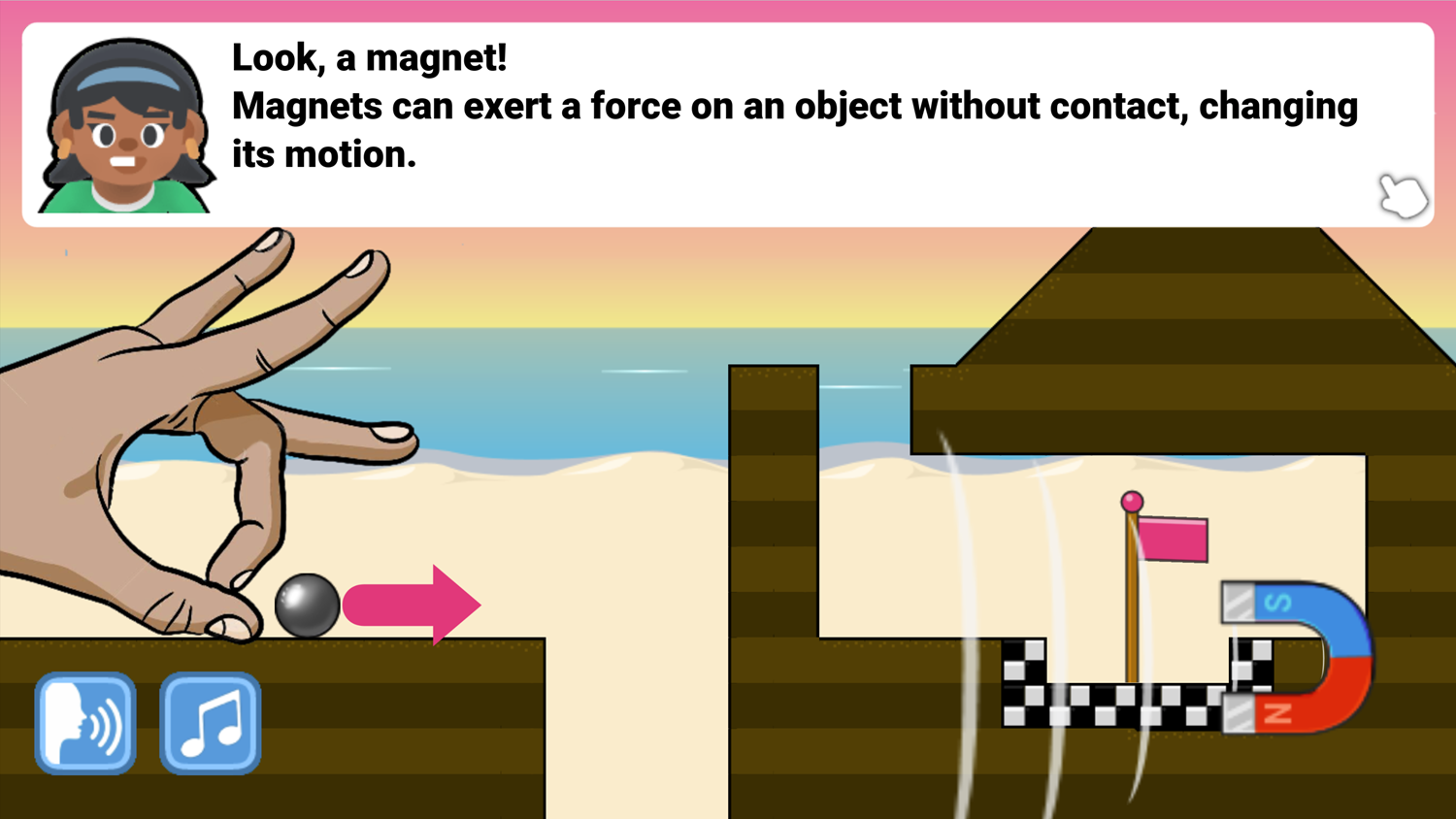 Marbles And Forces Magnets Screenshot.