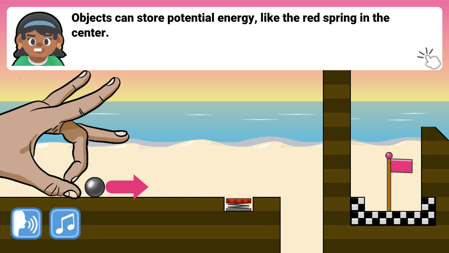 Marbles And Forces Springs Screenshot.