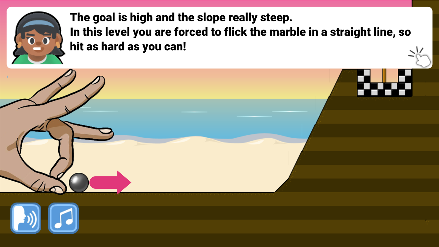 Marbles And Forces Steep Slope Screenshot.