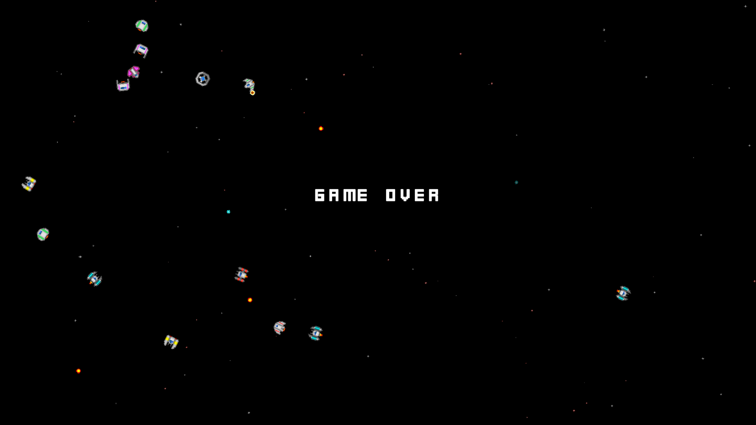 Mars Warfare Game Over Screenshot.