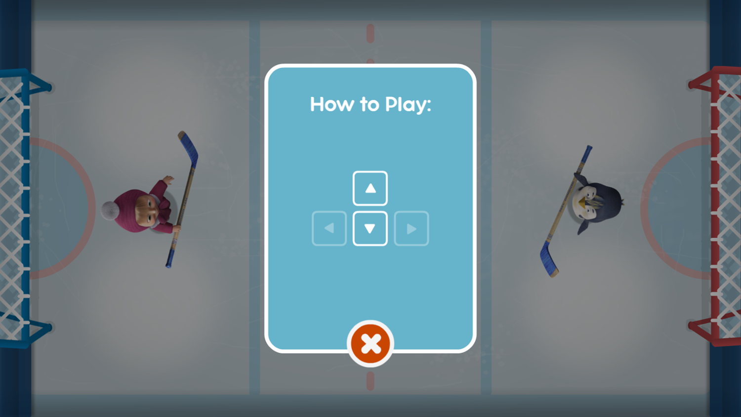 Masha and the Bear Hockey Game How To Play Screenshot.