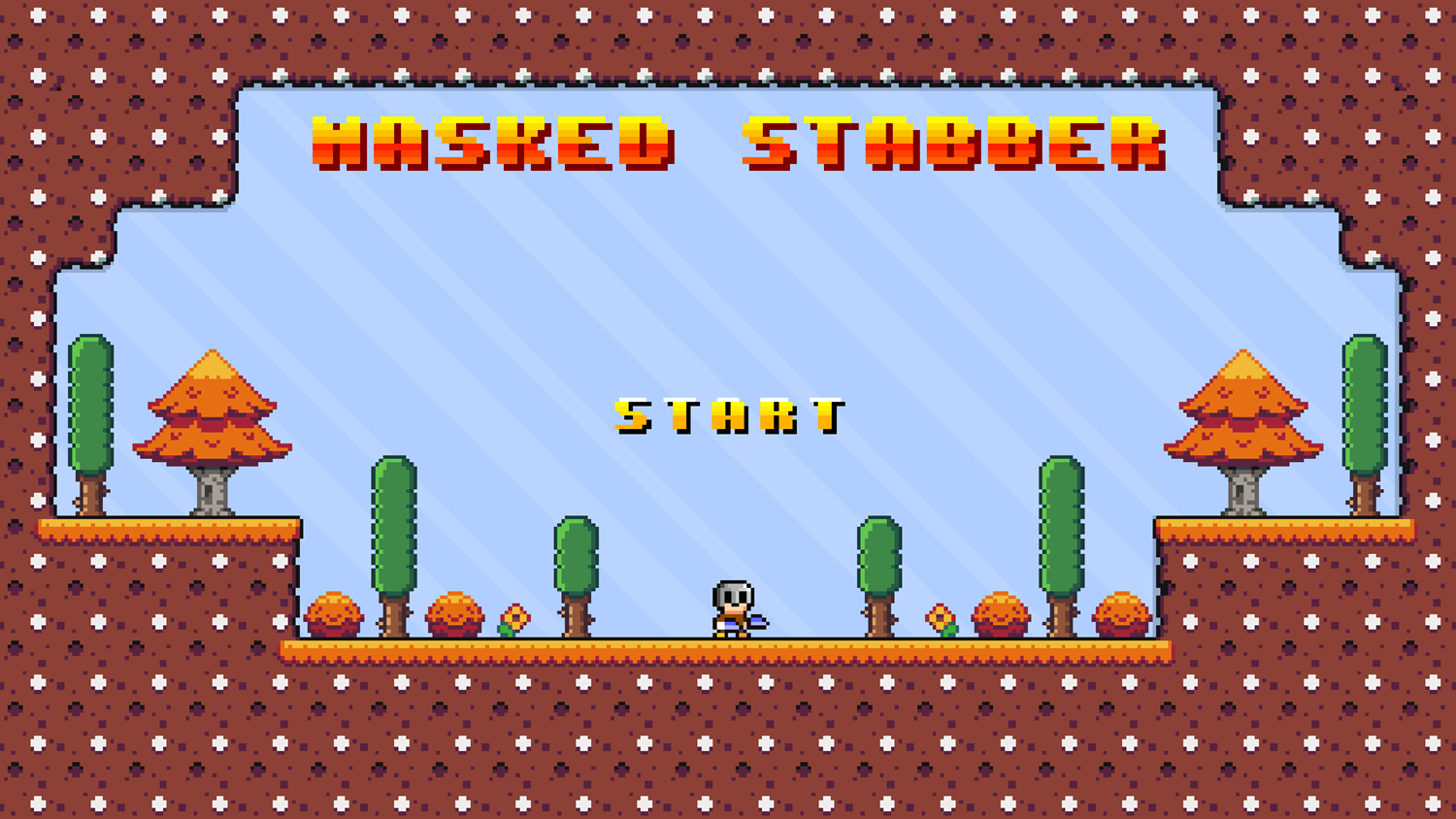 Masked Stabber Welcome Screen Screenshot.