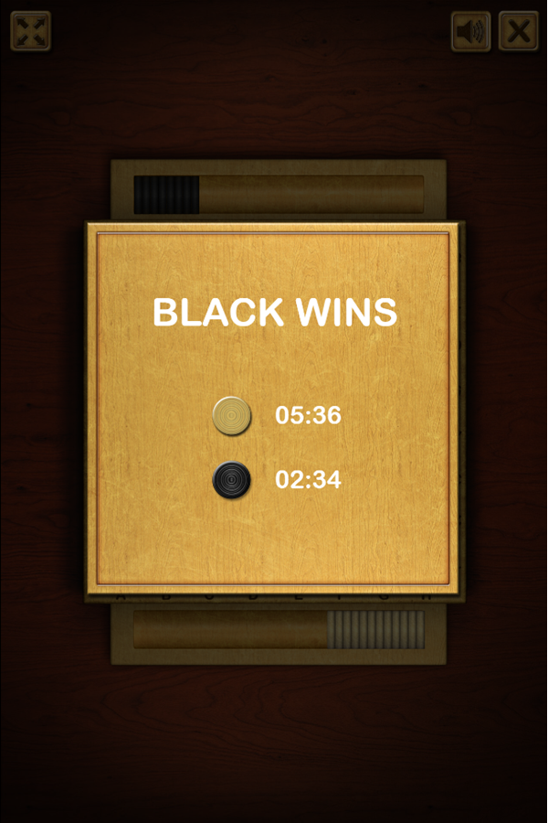 Master Checkers Game Black Wins Screenshot.