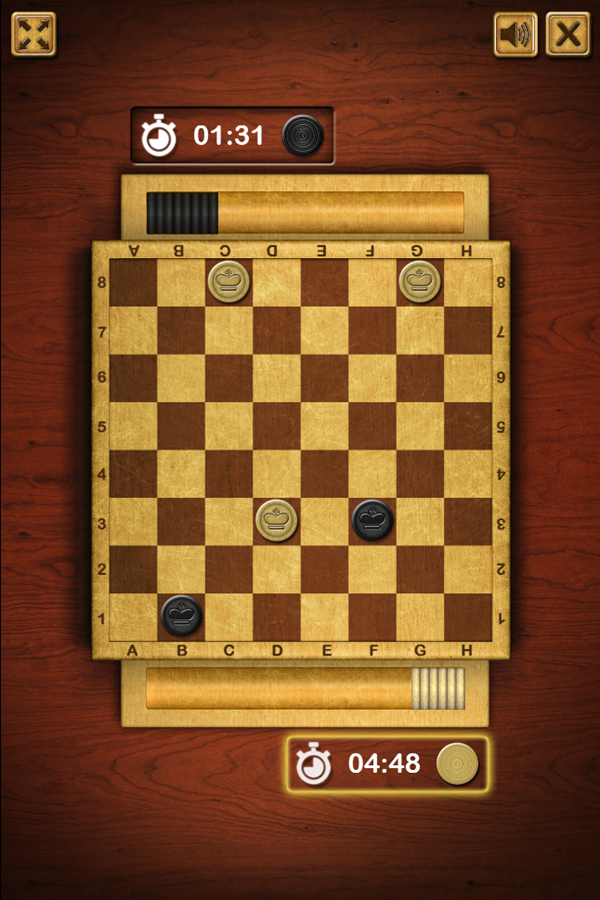 Master Checkers Game Final Moves Screenshot.