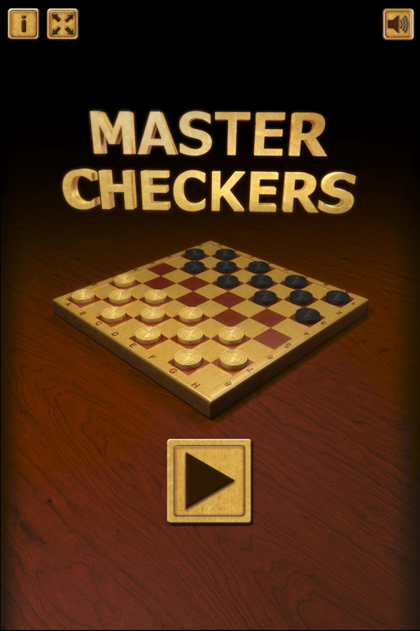 Master Checkers Welcome Screen Screenshot.