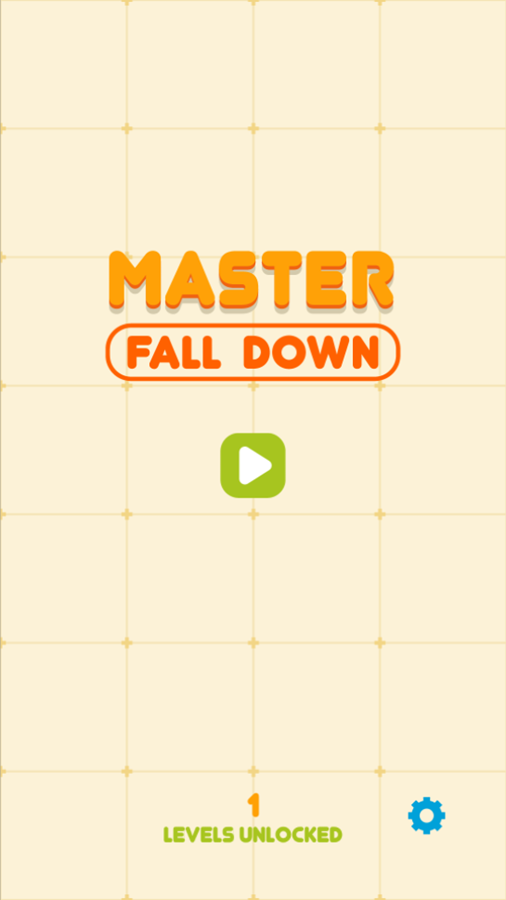 Master Fall Down Game Welcome Screen Screenshot.