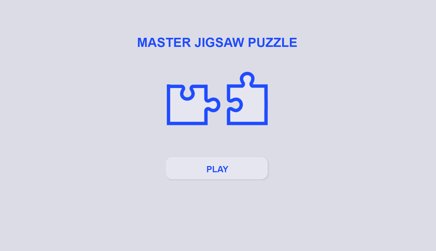 Master Jigsaw Puzzle Game Welcome Screen Screenshot.