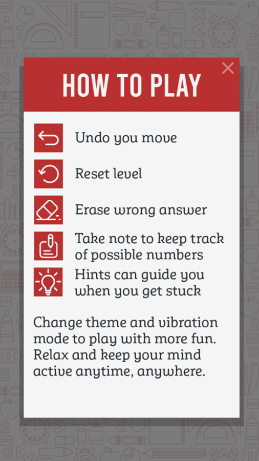 Master of Sudoku Game How To Play Screenshot.