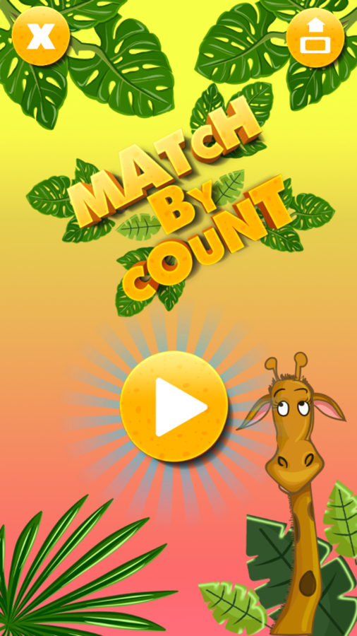 Match by Count Game Welcome Screen Screenshot.
