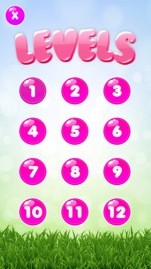 Match Easter Eggs Game Level Select Screen Screenshot.