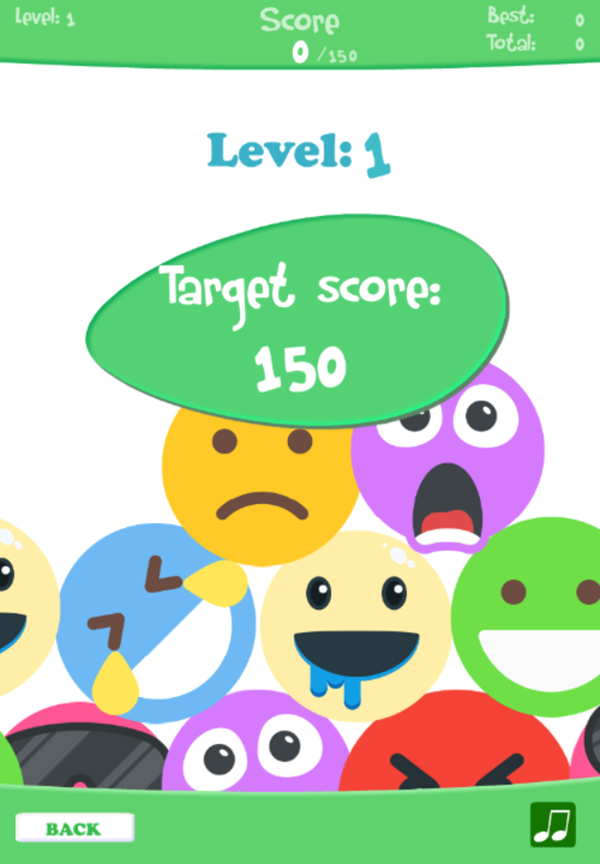 Match Emoji Game Level Start Screenshot.