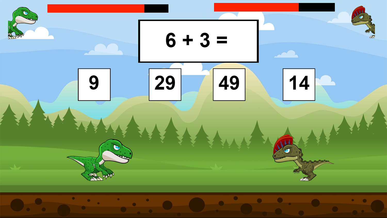 Math Battle Game Screenshot.