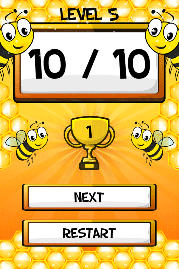 Math Bee Level Complete Screenshots.