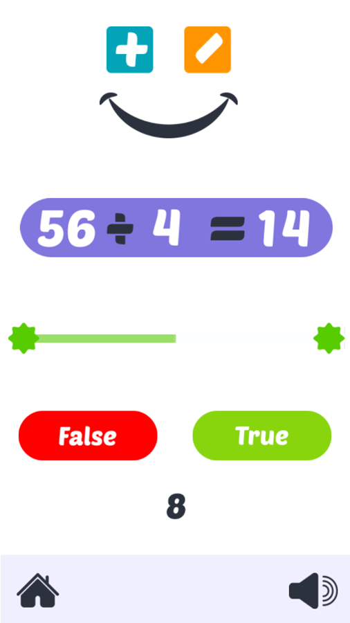 Math Challenge Game Play Screenshot.