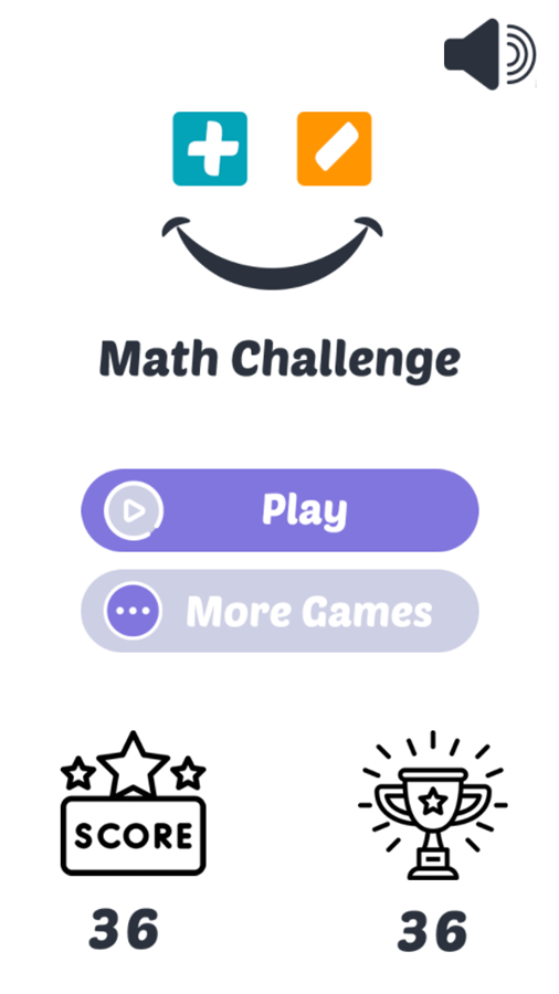Math Challenge Game Score Screenshot.