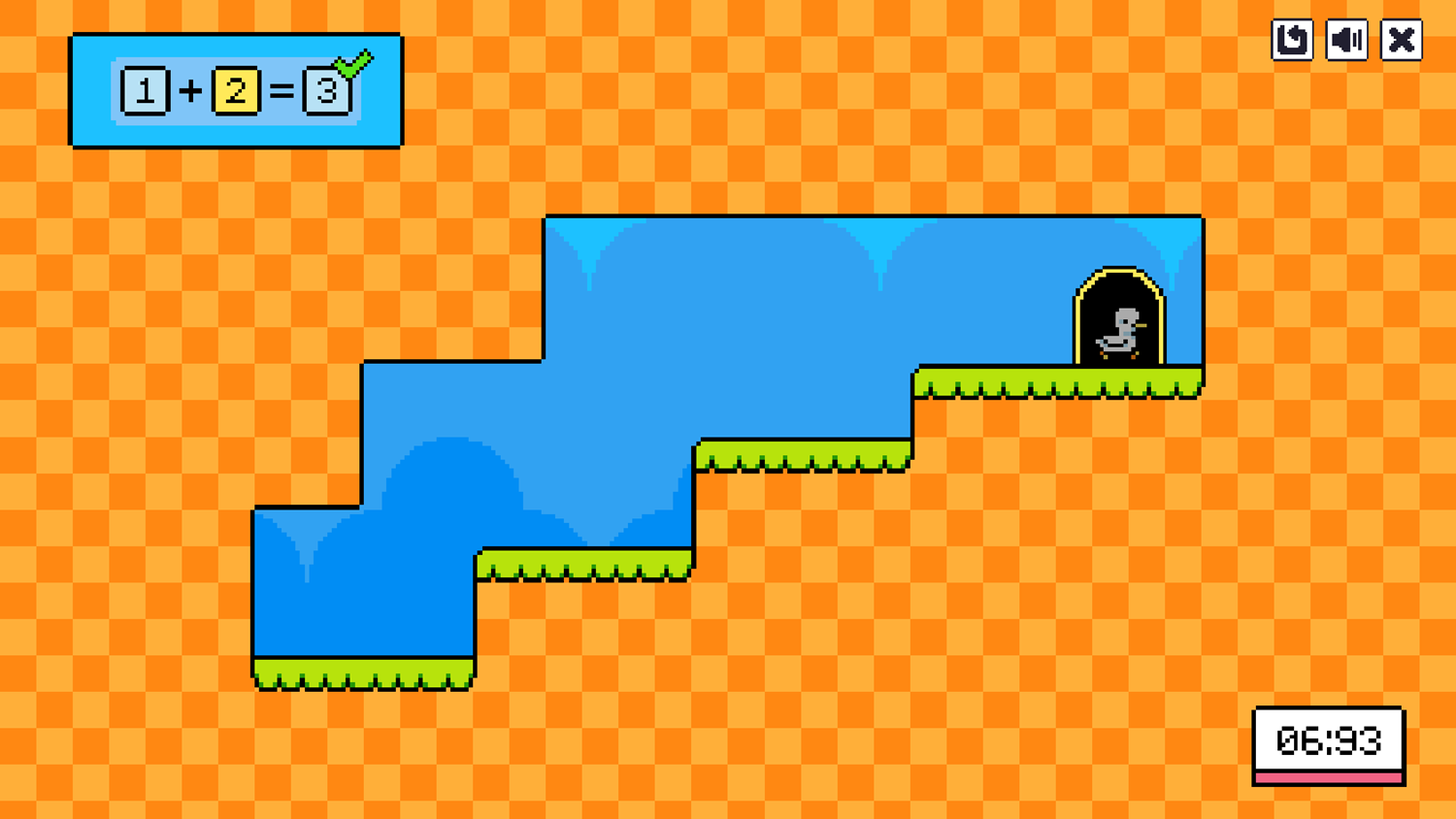 Math Duck Game Level Complete Screenshot.