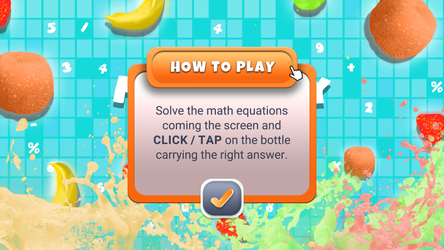 Math Juice Factory Game How To Play Screenshot.