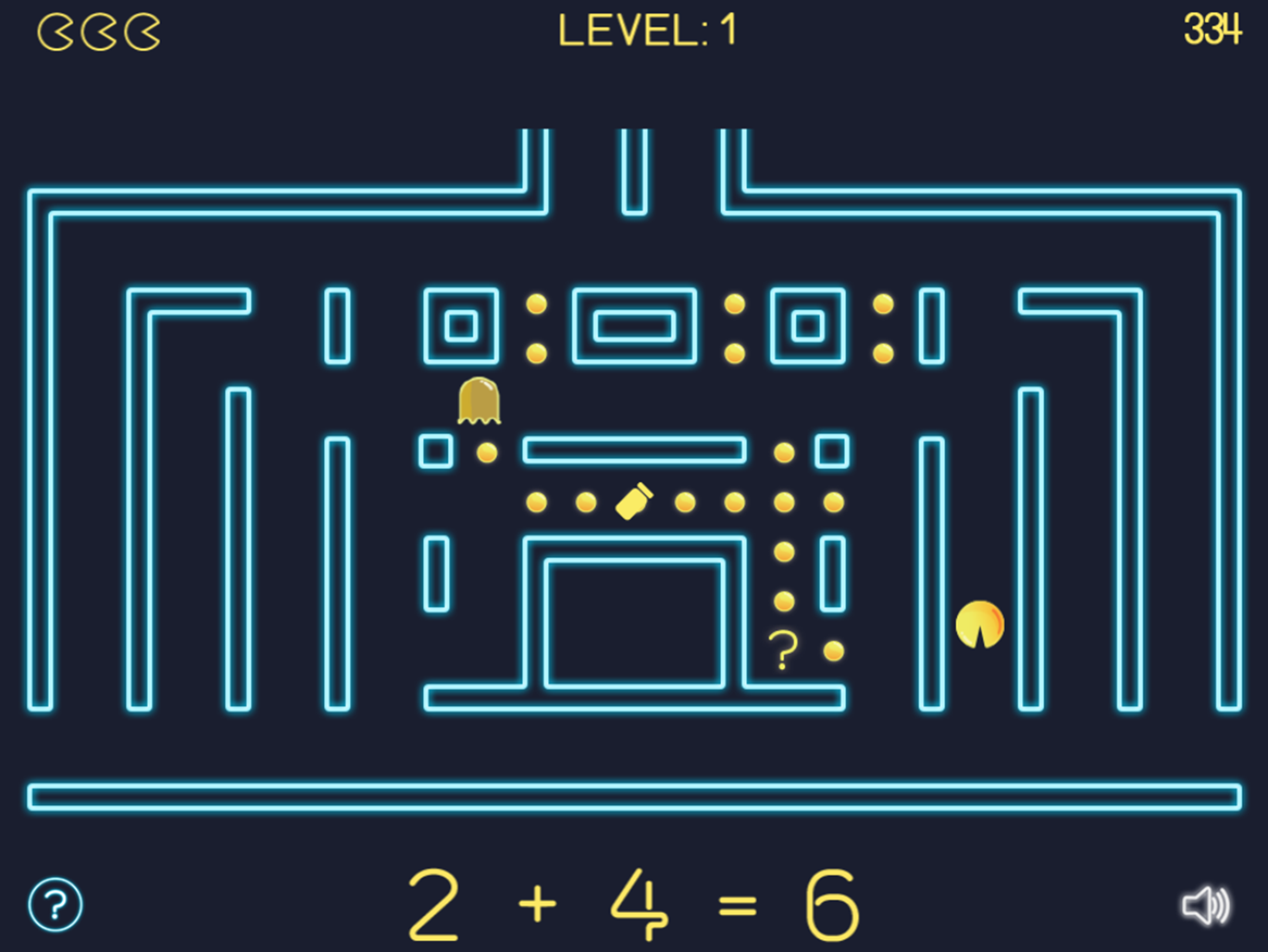 Math Man Game Play Screenshot.