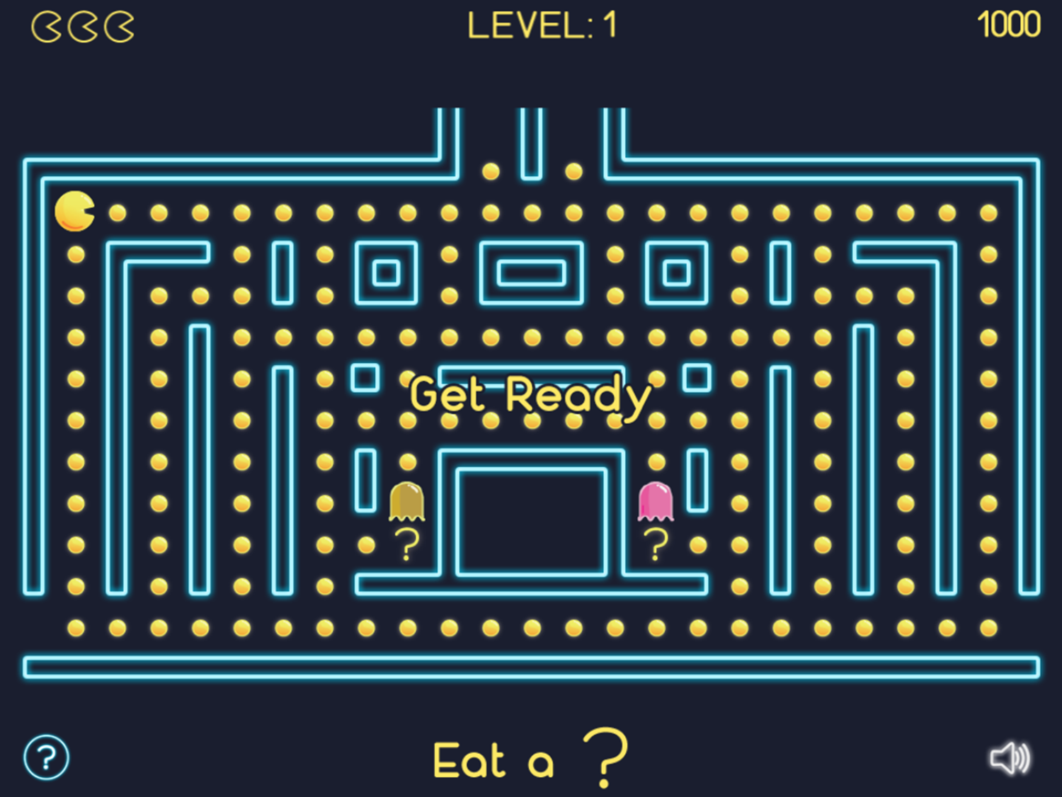 Math Man Game Start Screenshot.