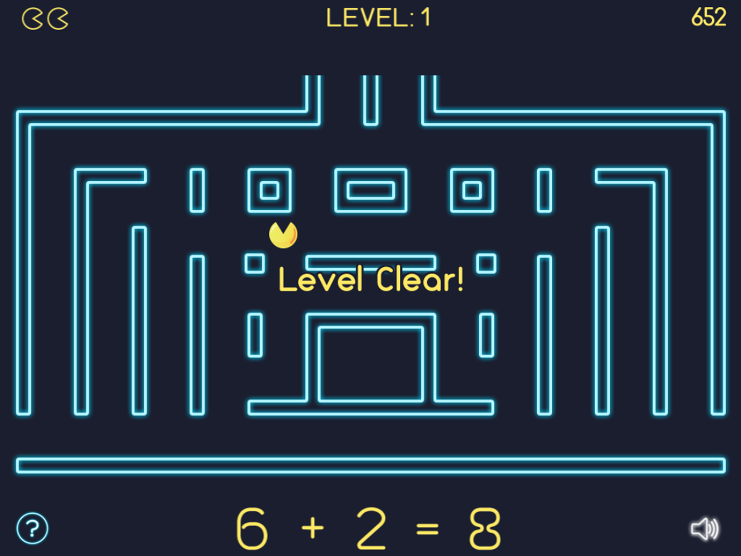 Math Man Jr Game Level Clear Screenshot.