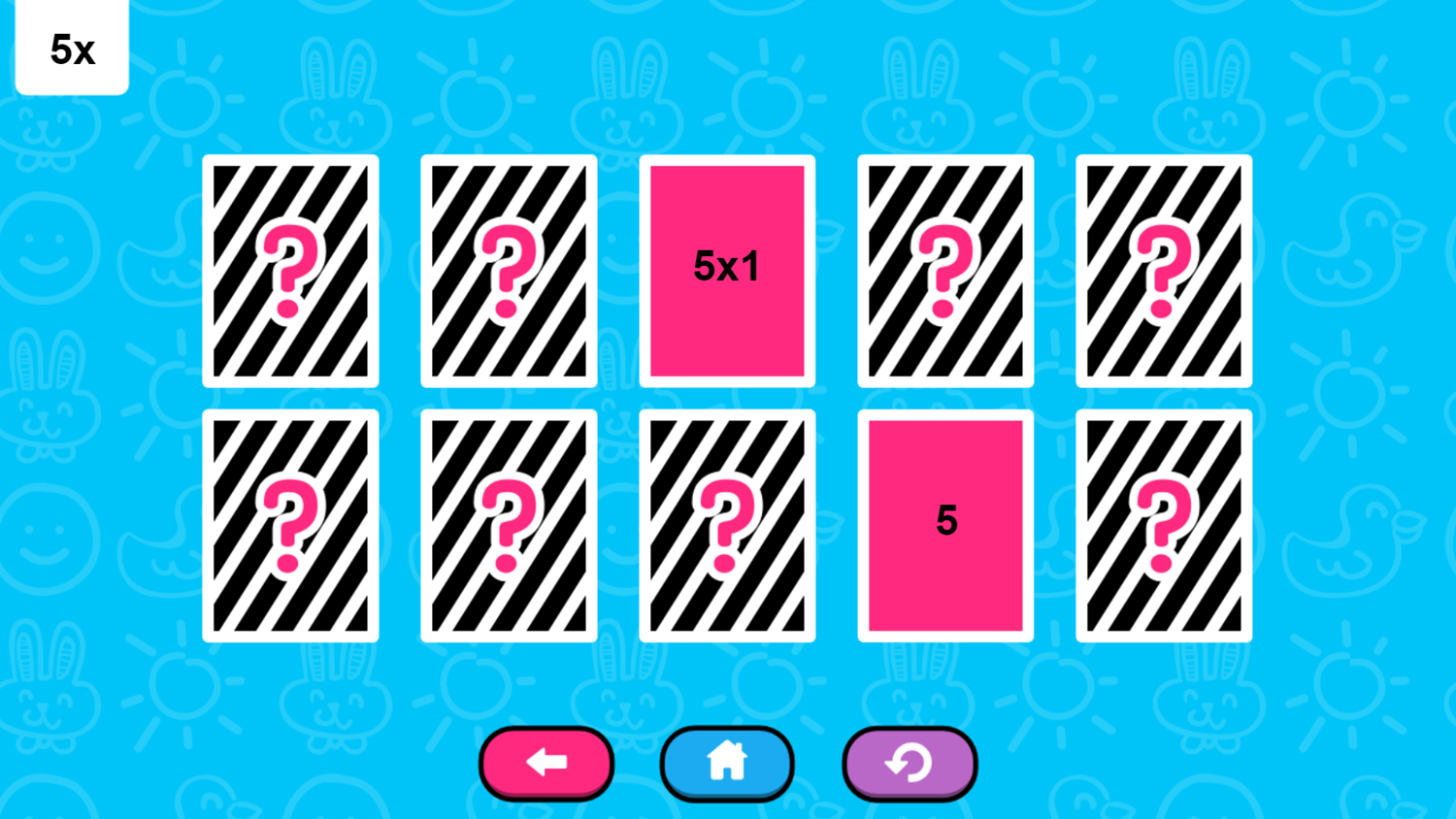 Math Memory Game Play Screenshot.