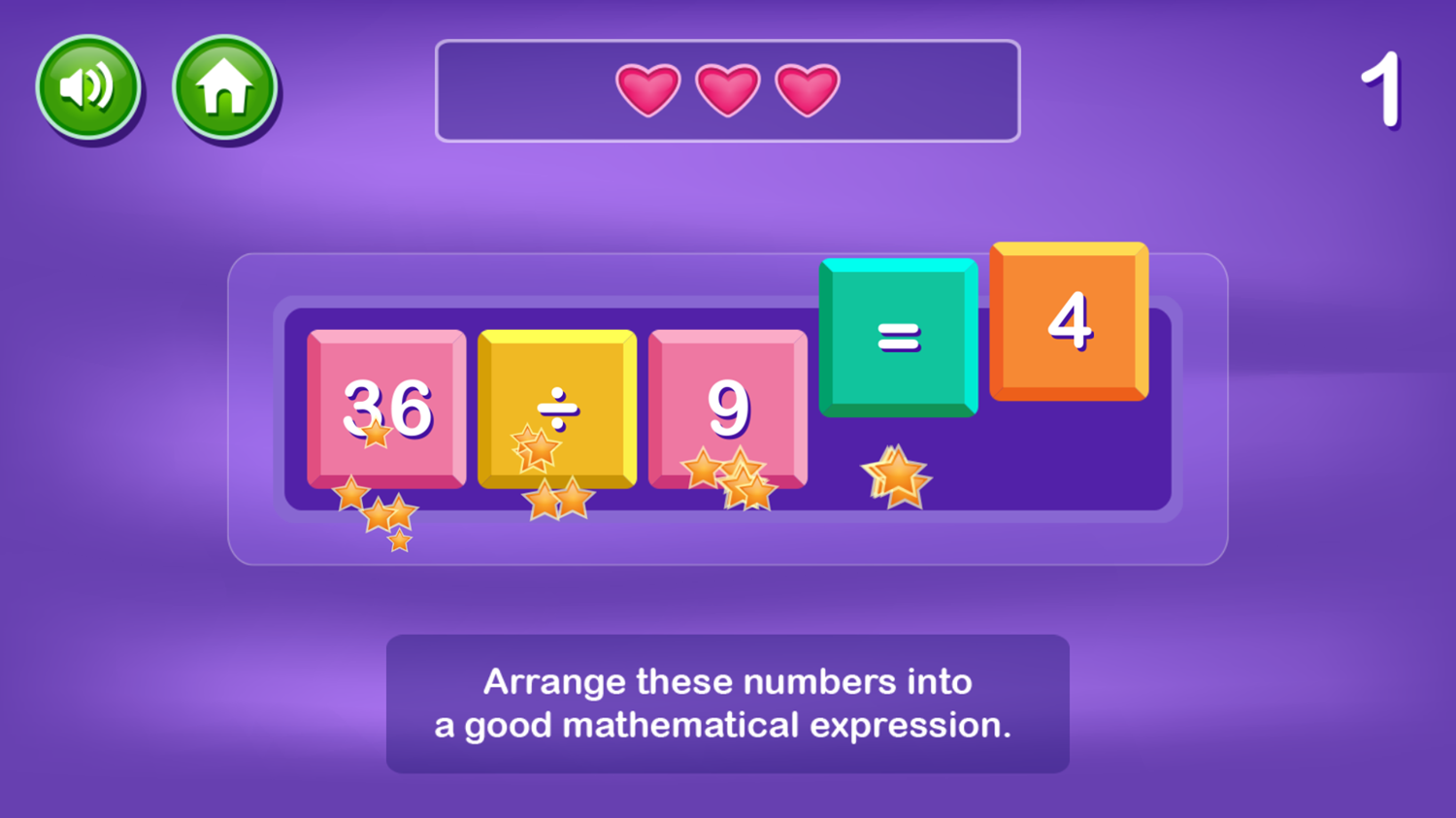 Math Puzzle Game Correct Answer Screenshot.