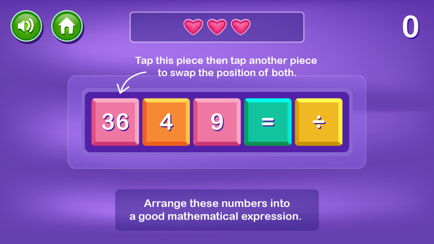 Math Puzzle Game How To Play Screenshot.