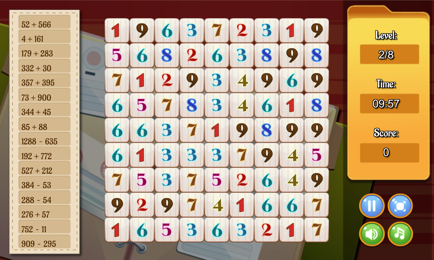 Math Search Game Screenshot.