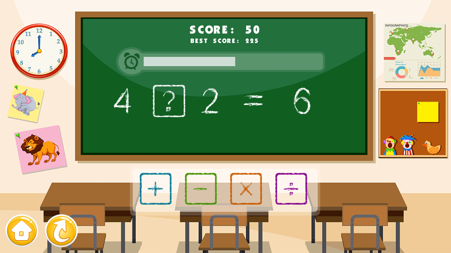 Math Signs Game Play Screenshot.
