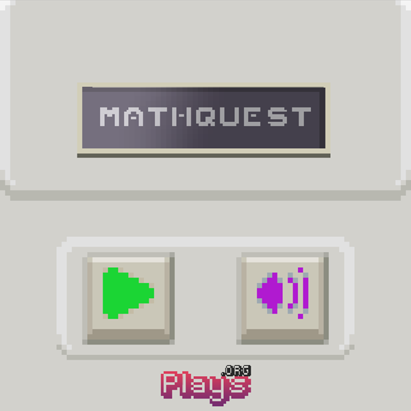 Mathquest Game Welcome Screen Screenshot.
