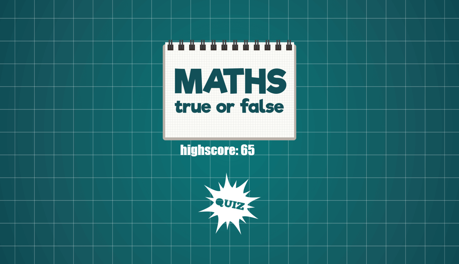 Maths True or False Game Score Screenshot.