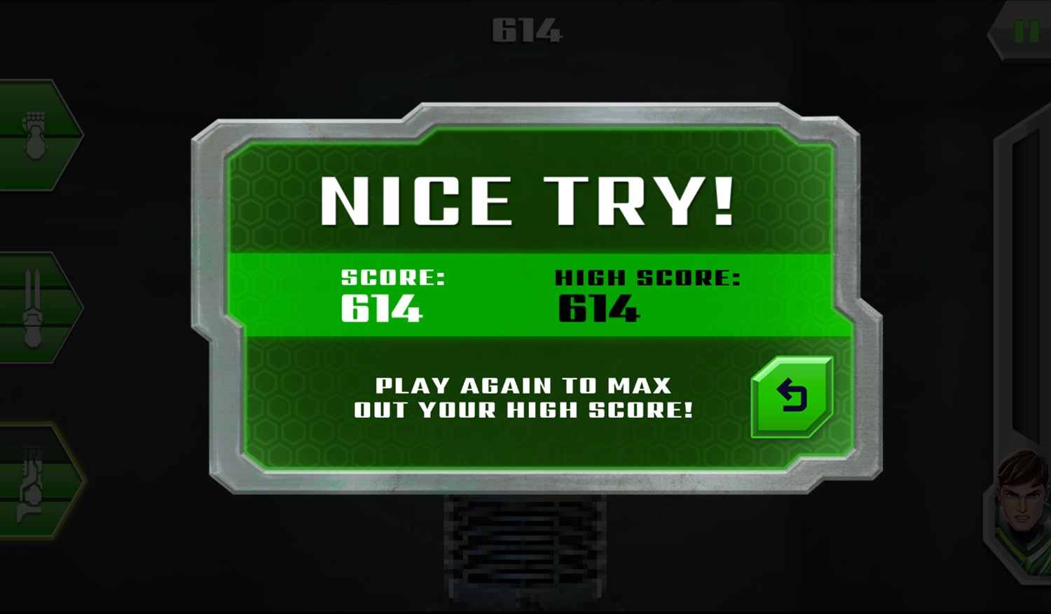 Max Steel Turbo 360 Game Score Screenshot.