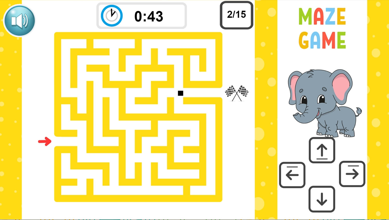 Maze Game Level Select Screenshot.