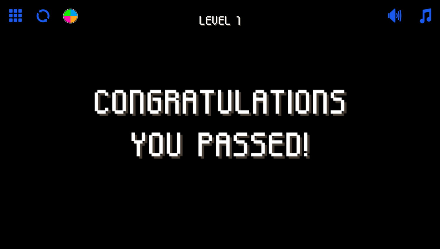 Maze Shadow 2 Game Level Complete Screenshot.