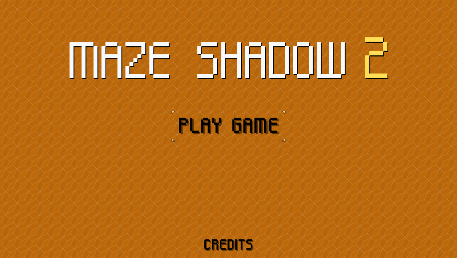 Maze Shadow 2 Game Welcome Screen Screenshot.