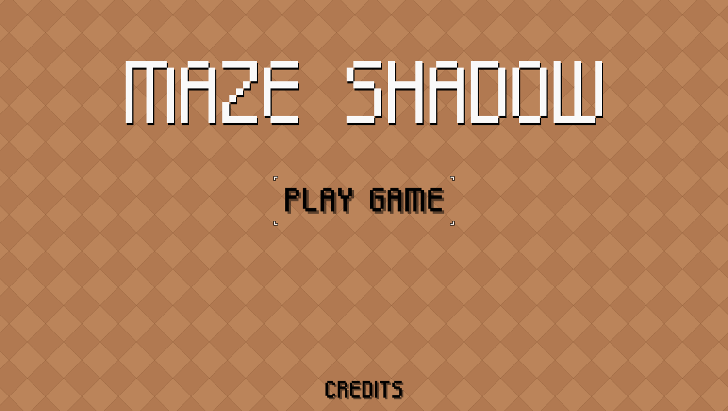 Maze Shadow Game Welcome Screen Screenshot.