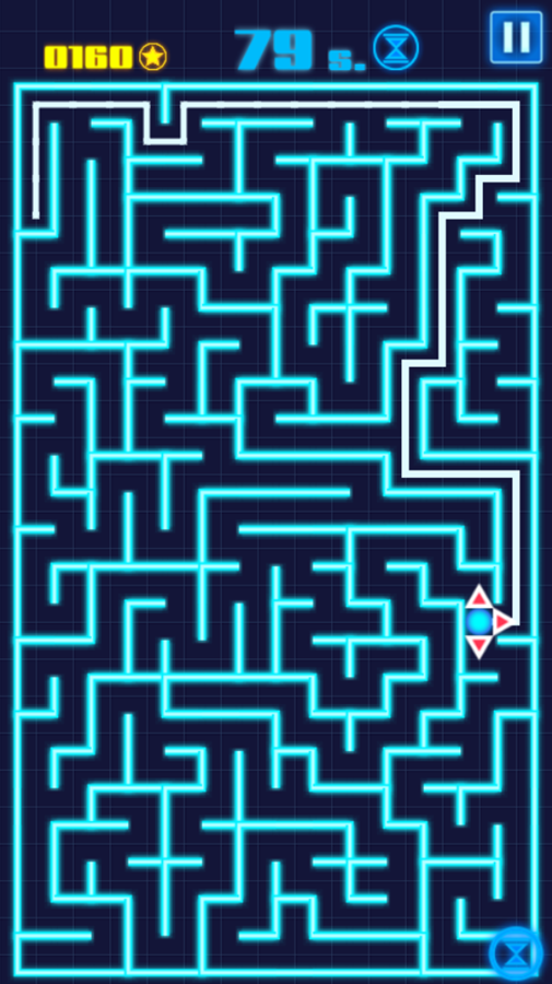 Maze Speedrun Game Screenshot.