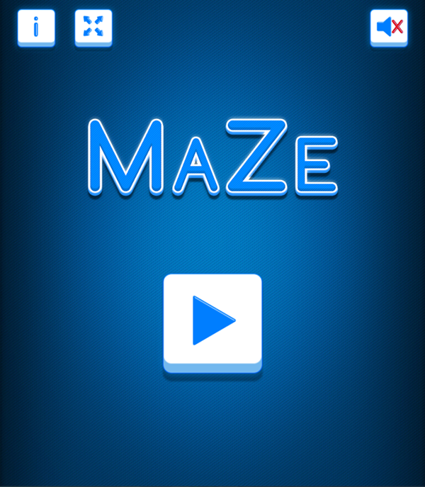 Maze Welcome Screen Screenshot.