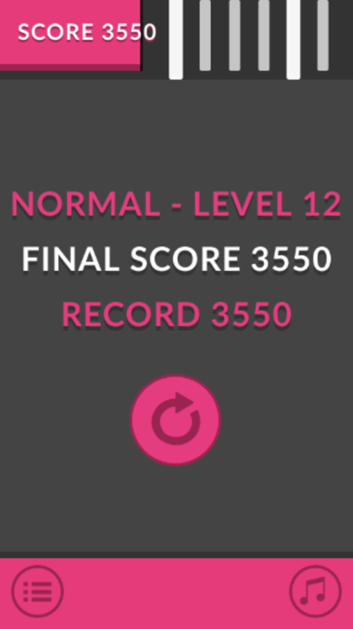 Memoflip Game Score Screenshot.