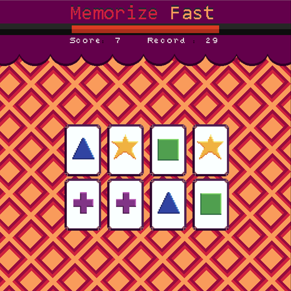 Memorize Fast Game Level Preview Screen Screenshot.