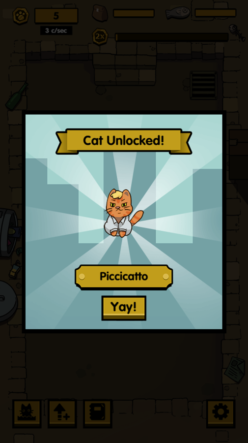 Meowfia Evolution Game Cat Unlocked Screen Screenshot.