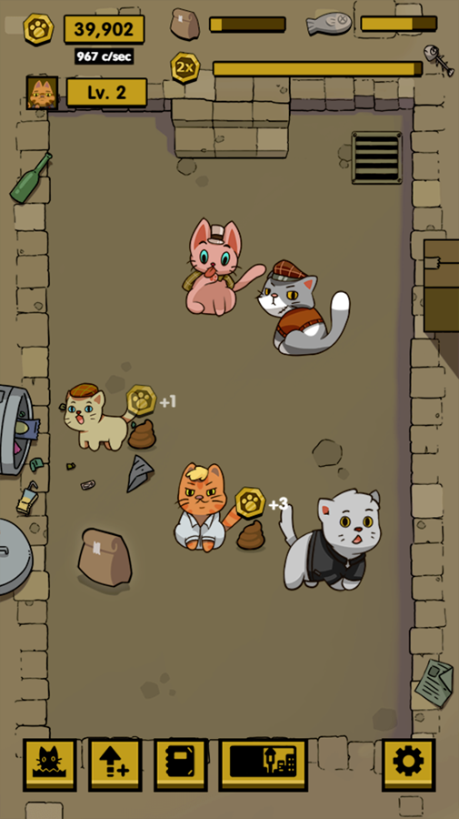 Meowfia Evolution Game Lower Cat Ranks Screenshot.