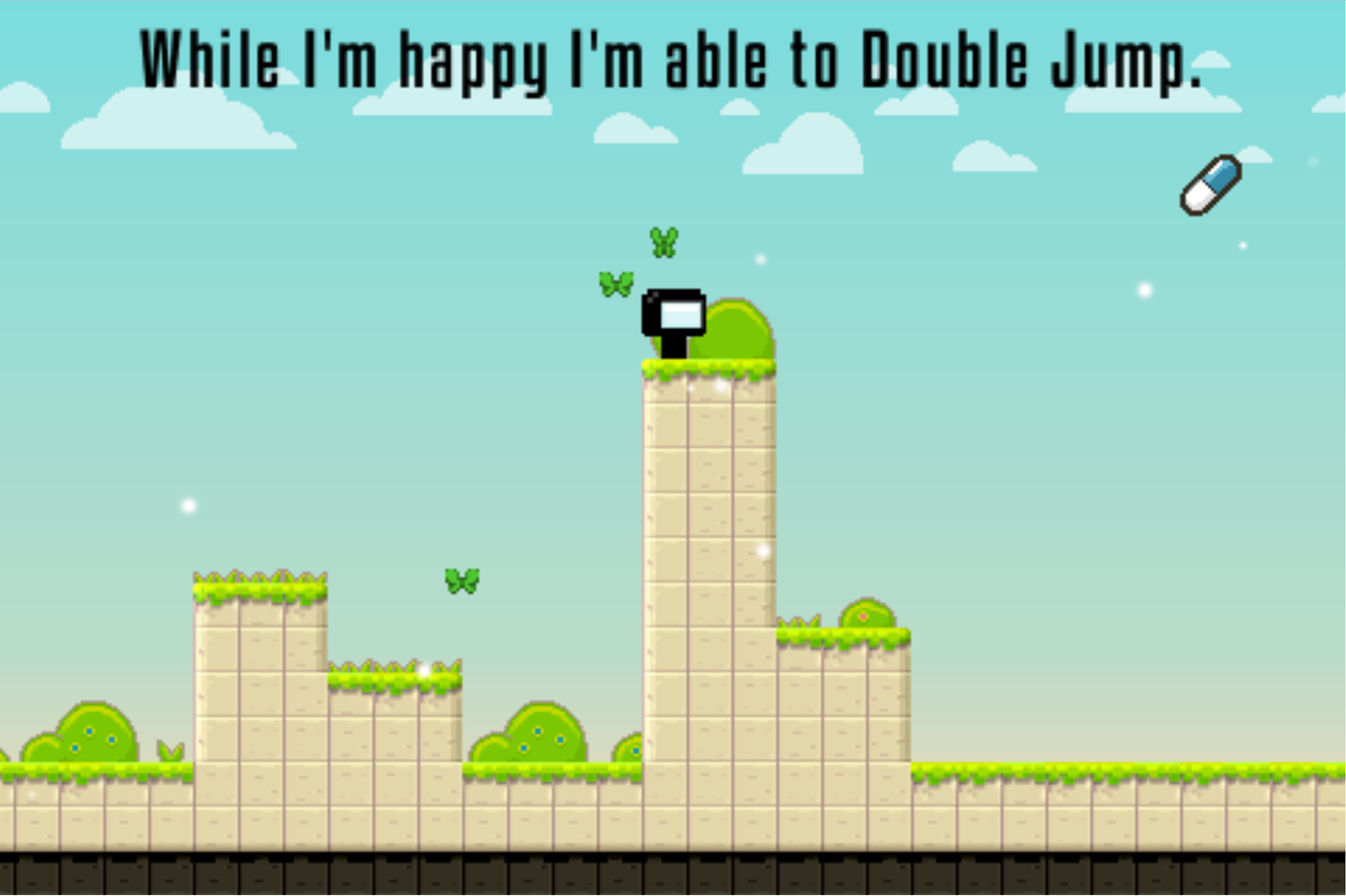 Mercurial Story Game Double Jump Instructions Screenshot.