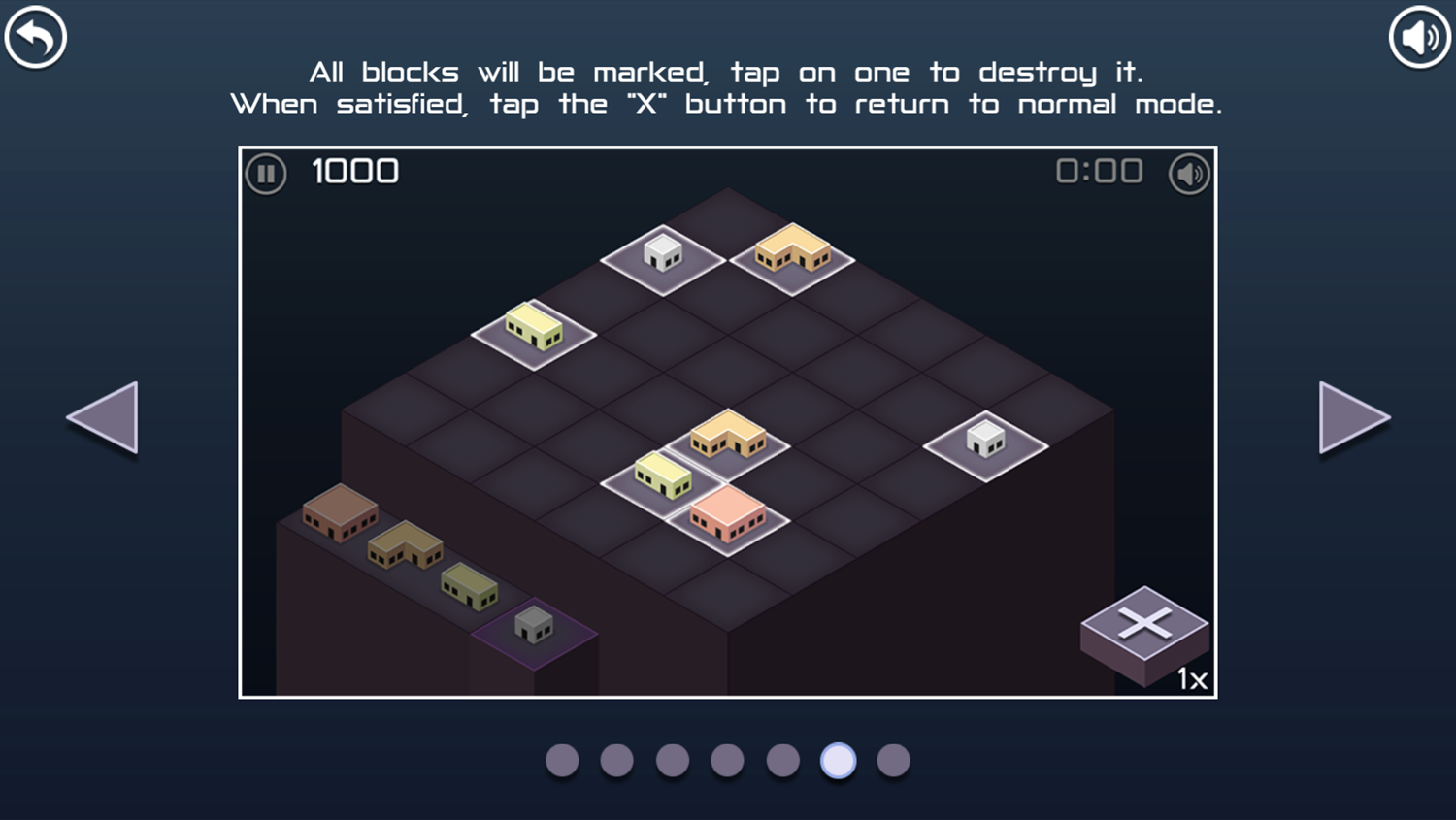 Merge Blocks Game Help Destroying Blocks Screen Screenshot.