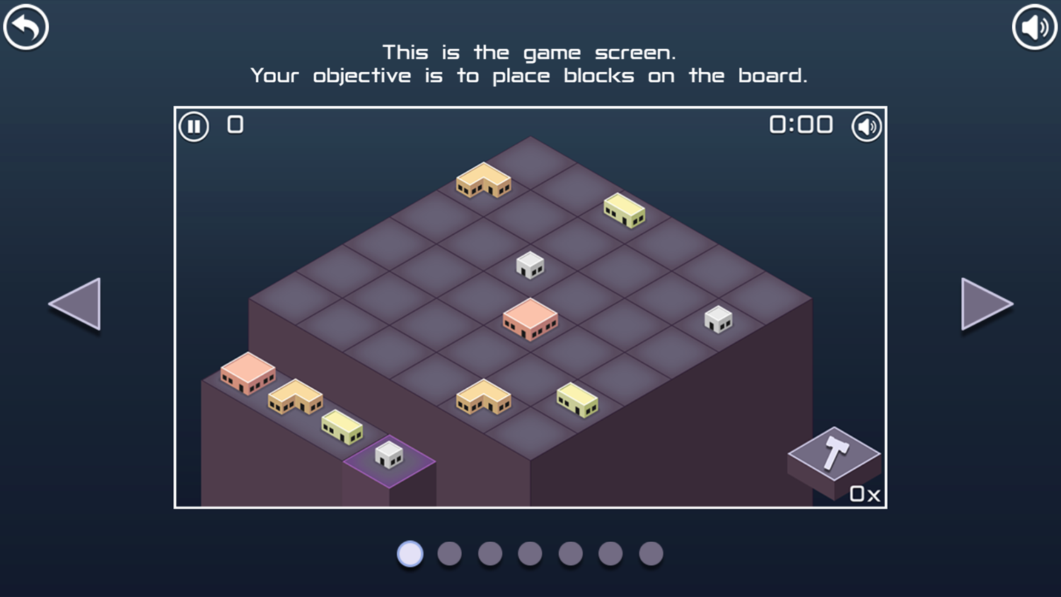 Merge Blocks Game Help Objective Screen Screenshot.